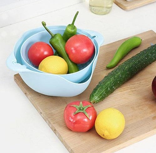 2-in-1 Vegetable & Fruit Washing Colander