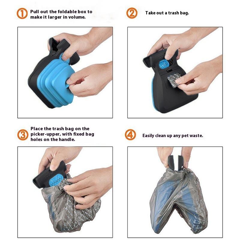 Dog Poop Picker with Bag Holder