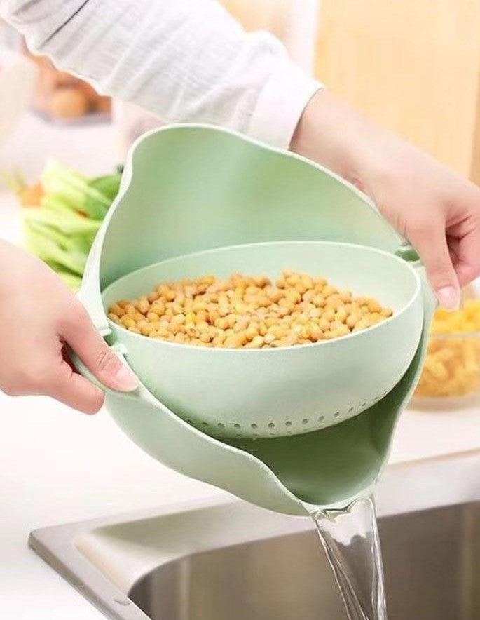 2-in-1 Vegetable & Fruit Washing Colander