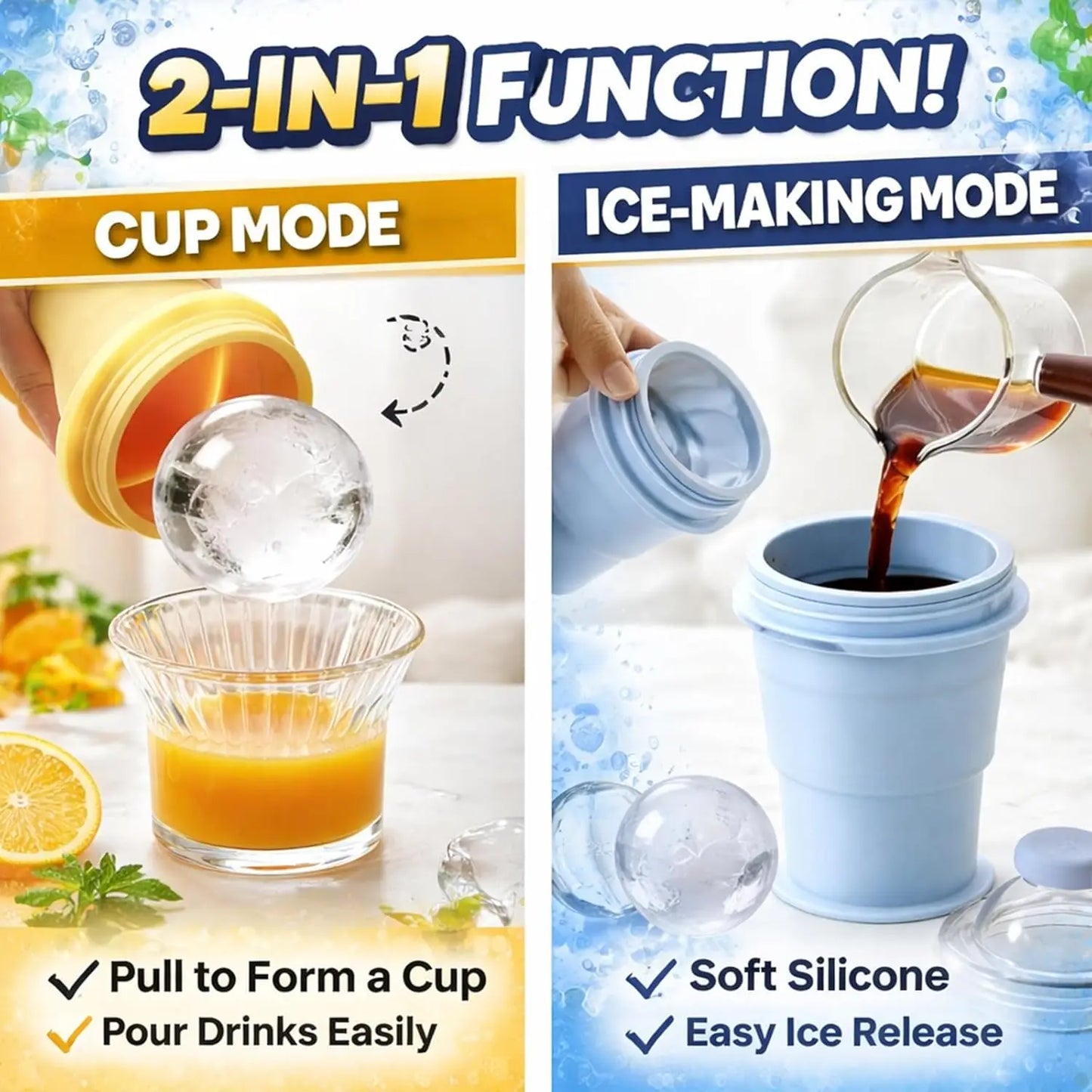 Silicone Ice Foldable Bottle