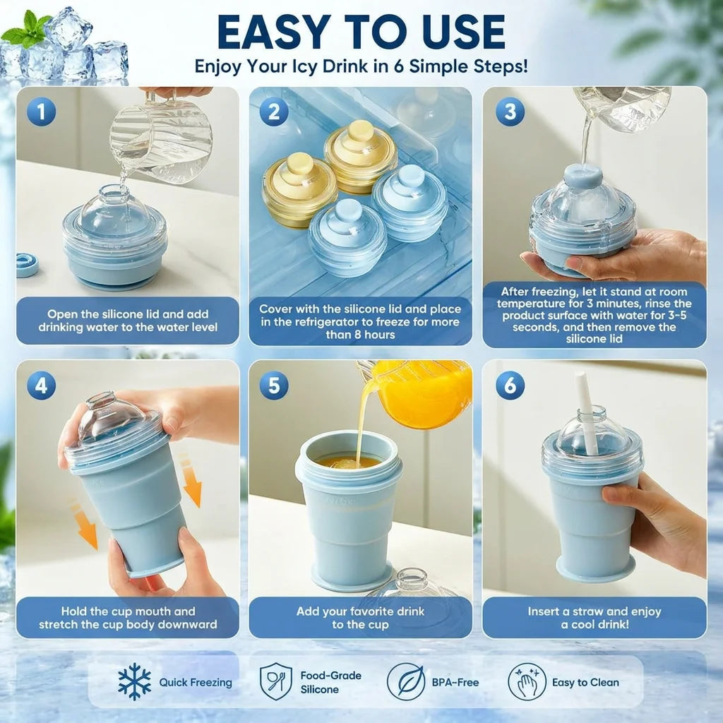 Silicone Ice Foldable Bottle